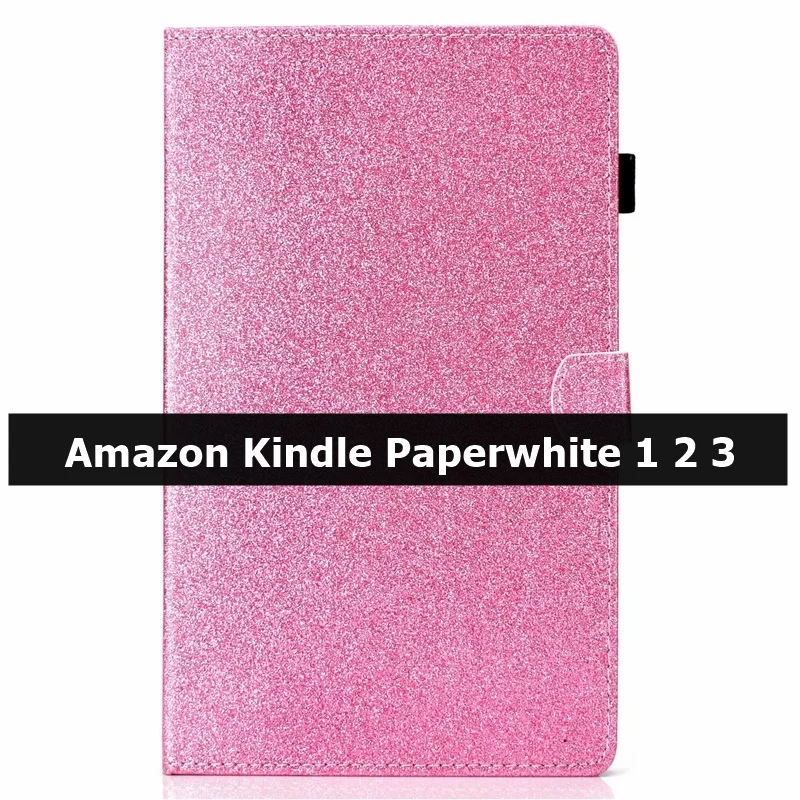 Чехол для Amazon Kindle Paperwhite 1 2 3 4 чехол умный блестящий чехол для карт Kindle Paperwhite 4 10th Generation - Цвет: Paper 123-Hotpink