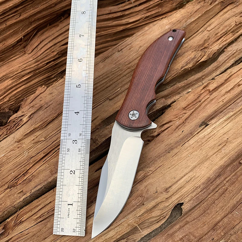 EDC defense личный Тактический 440C складной нож с черной ручкой из палисандра для