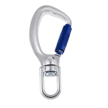 

D-Shape 23KN Outdoor Rock Climbing Hiking Auto Locking Carabiner CE Approved for Caving Rescue Aerial Work Mountaineering