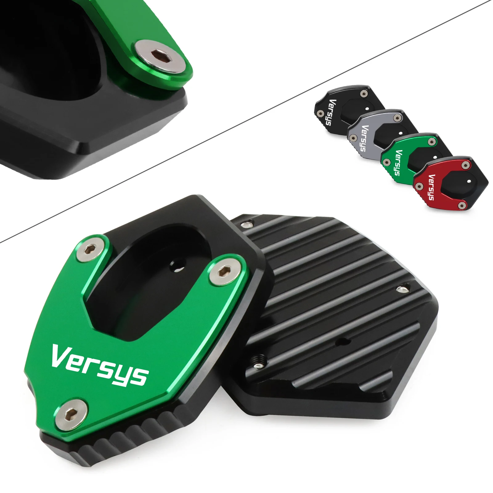 

For kawasaki versys650 Versys 650 VULCAN 650 S 2010-2021 Motorcycle CNC Foot Side Stand Enlarger Parking Kickstand Enlarge Plate