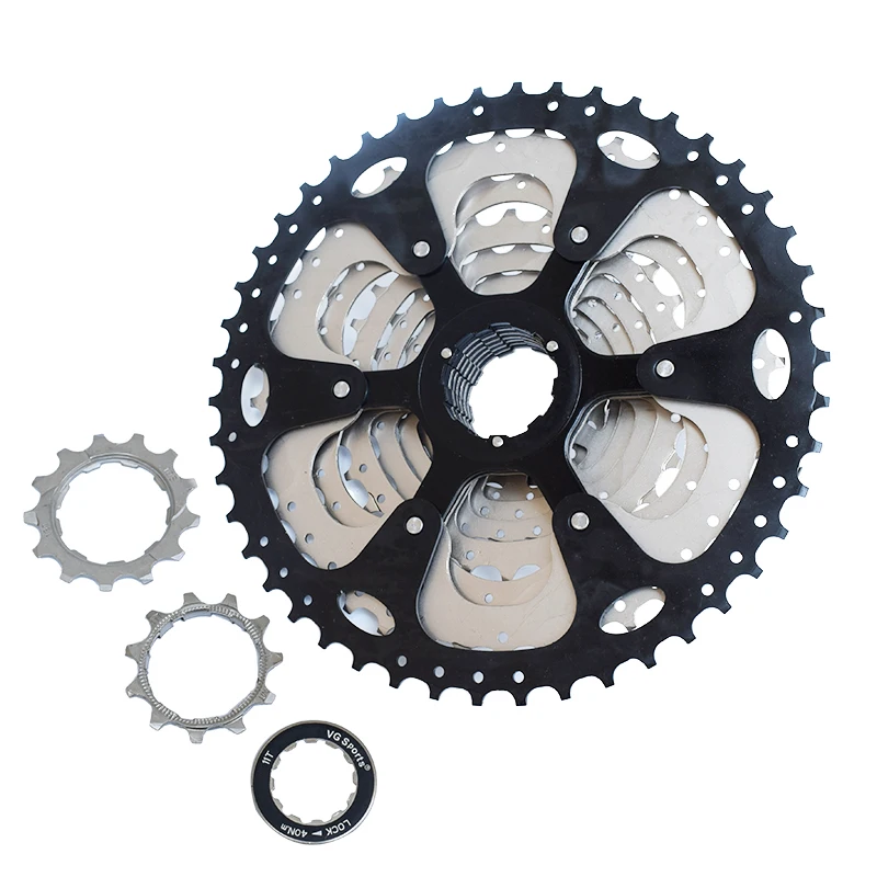 11-46t 10 скоростная кассета велосипедная обгонная муфта Звездочка cdg VG 10S MTB набор звездочек со встроенной трещоткой для горного велосипеда 46T Сверхлегкий 593g высокого качества
