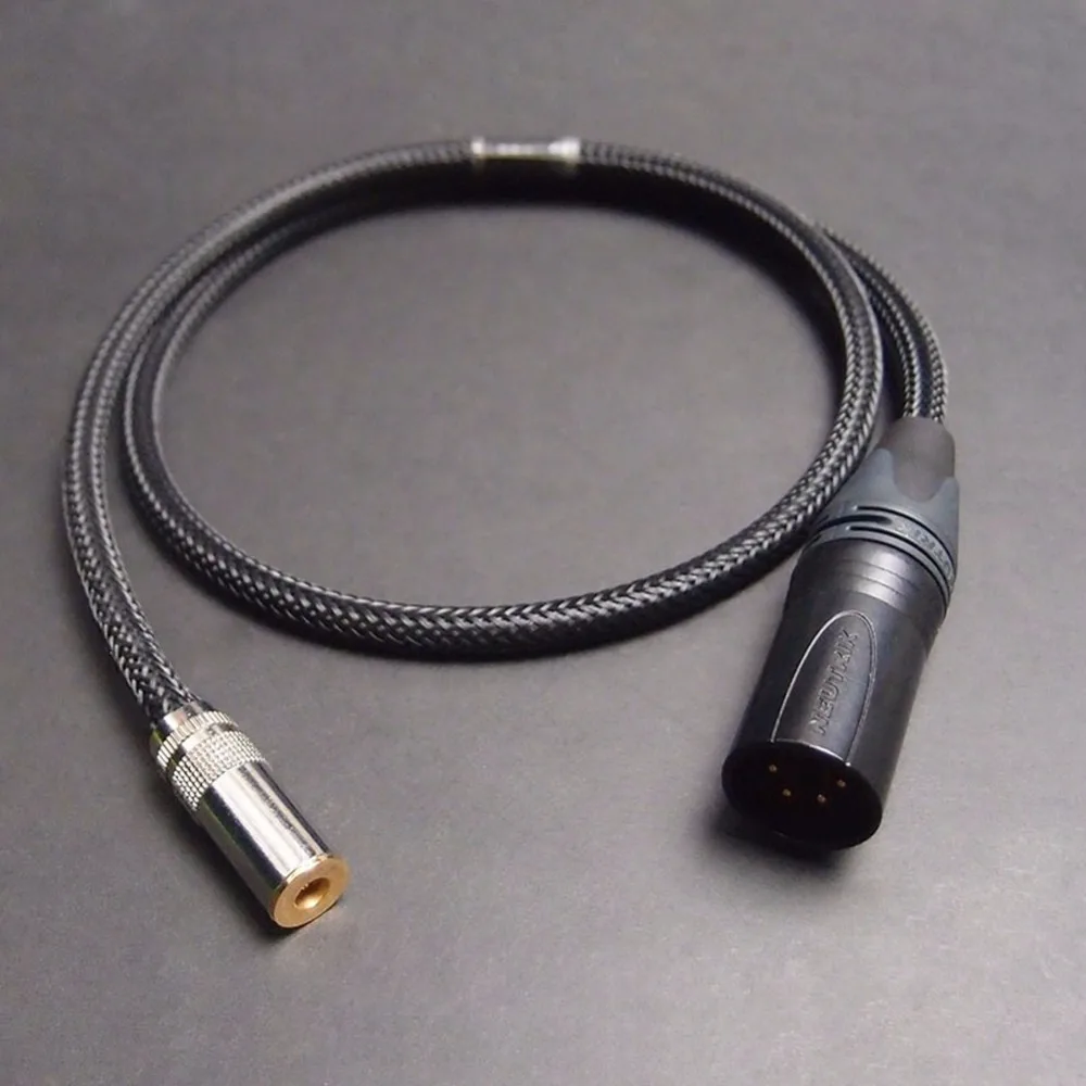 Thouliess 4Pin XLR Balanced Male to 4 4mm 5pole Balanced Female Audio Adapter for Headphone Cable
