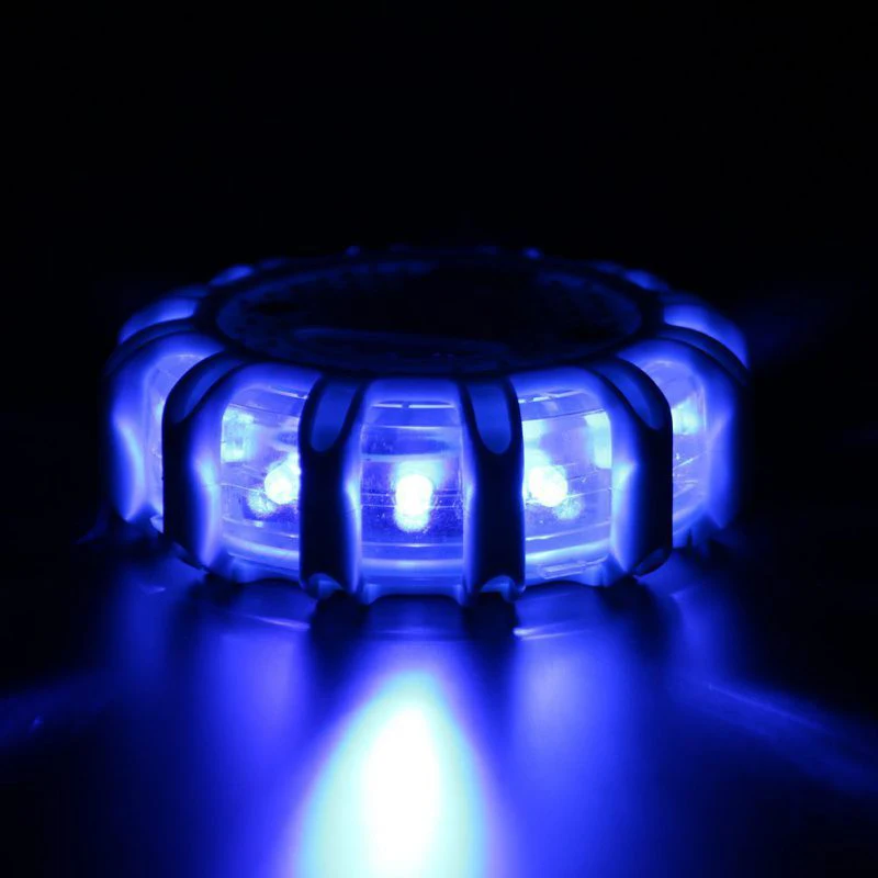 Super Bright Auto 15 Led Round Beacon Emergency Strobe Flashing Warning Lights Round Car Roof Police Lightbar Road Light