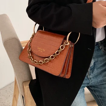 

Stone pattern Square Tote bag 2020 Fashion New High quality Soft PU Leather Women's Designer Handbag Shoulder Messenger Bag