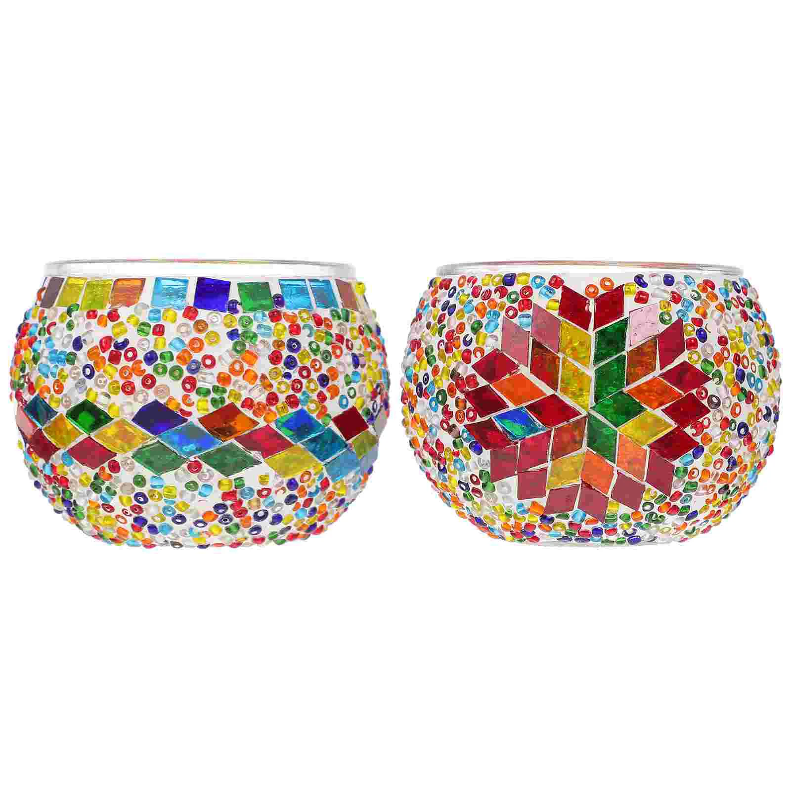 2 шт. декоративные подсвечники из мозаичного стекла | Дом и сад