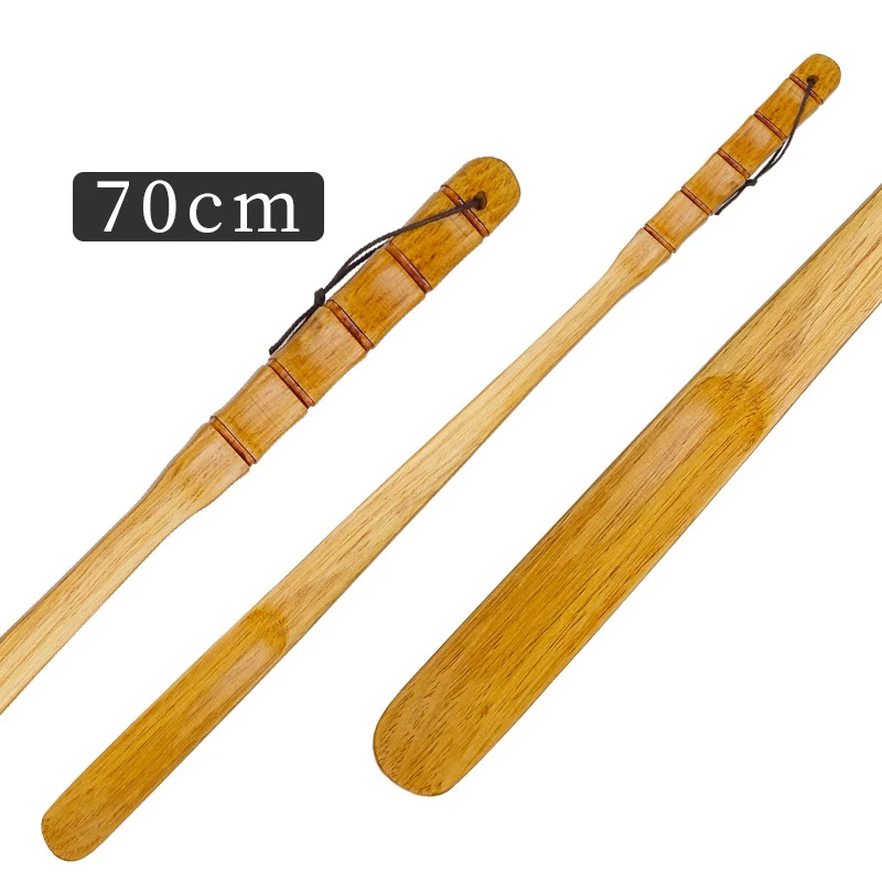 Wood color 70cm 55 см 70 см Профессиональный деревянный рожок для обуви Гибкая длинная ручка рожок для обуви полезный подъемник для обуви профессиональные обувные ложки инструменты для дома - Цвет: Wood color 70cm