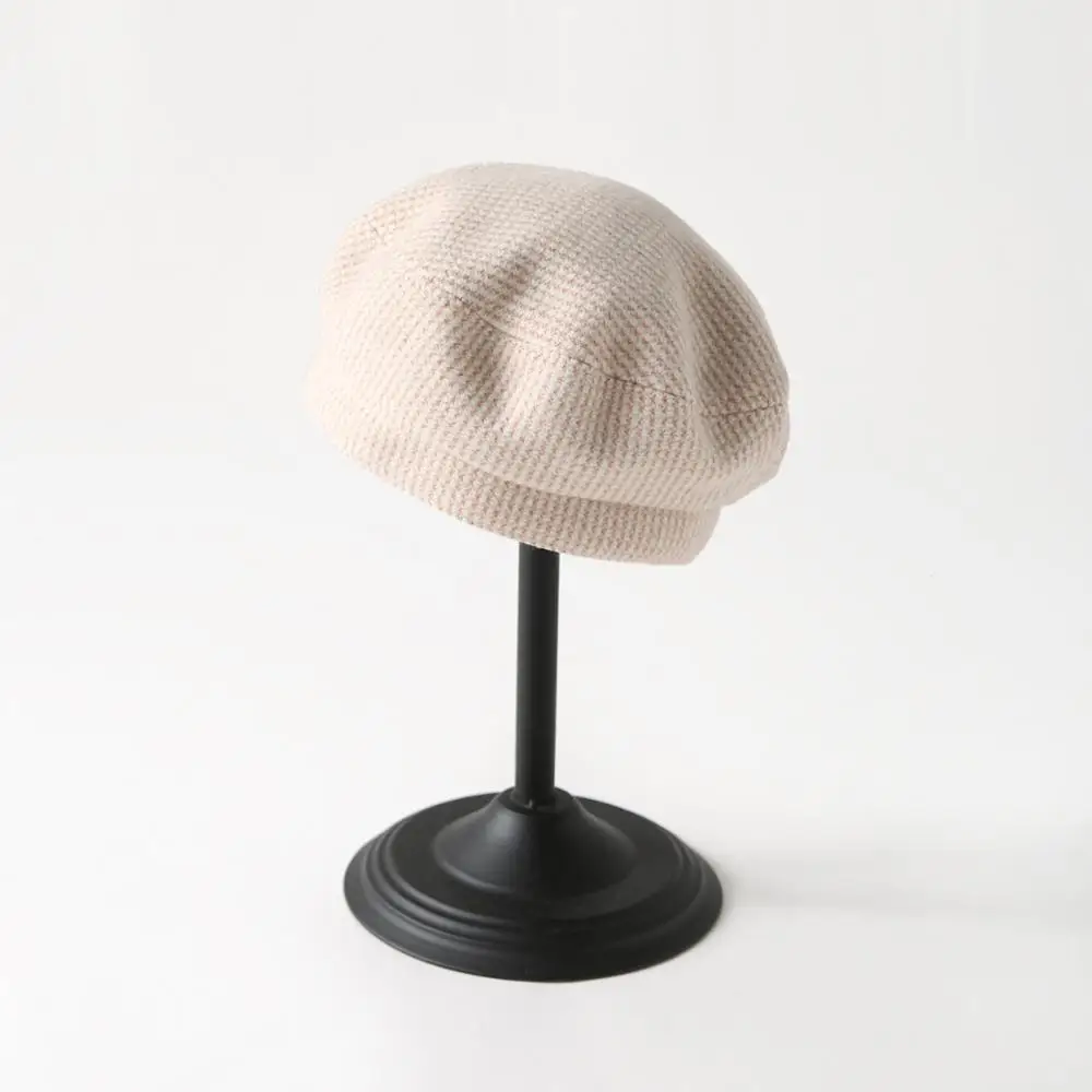Шерстяной берет, шляпа для женщин в стиле художника, Женская шерстяная шляпа, винтажные береты, одноцветная шапка, женская шапка, теплый берет для прогулок