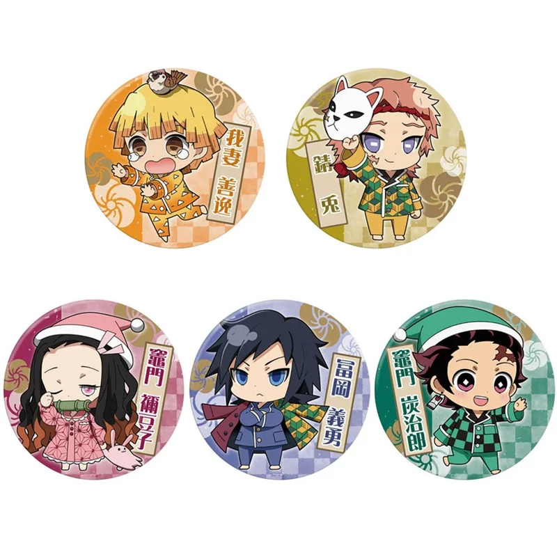 1 шт. аниме по периметру Жесть значок призрак лезвие Kimetsu No Yaiba Kamado Tanjirou булавка