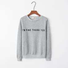 בסדר מכתב הדפסת 2020 חדש עיצוב מכירה לוהטת נים חולצות נשים מקרית Kawaii Harajuku זיעה בנות אירופאי חולצות קוריאני(China)