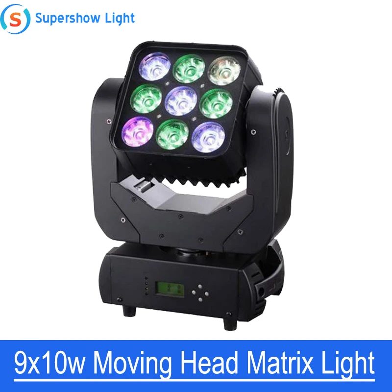 СИД Moving головной матричный светильник светодиодный луч диско DMX512 9X10W | Лампы и
