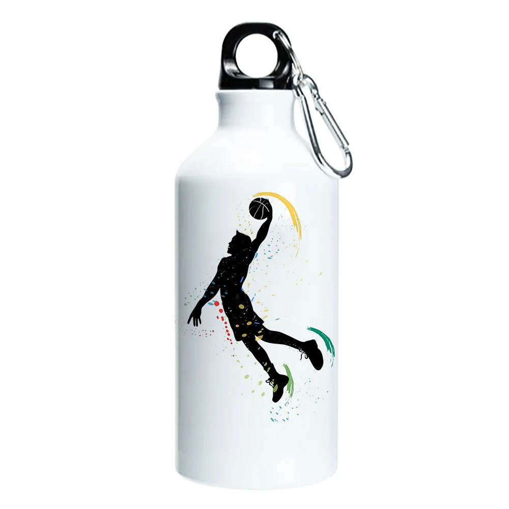 Персонализированная Спортивная бутылка для воды металлическая бутылка на фото Баскетбол Футбол Кофе рождественские подарки на открытом воздухе DIY чашка - Цвет: basketball