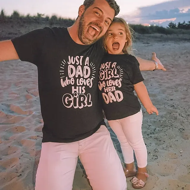 Daughter Shirts Dad Girl Family Look 