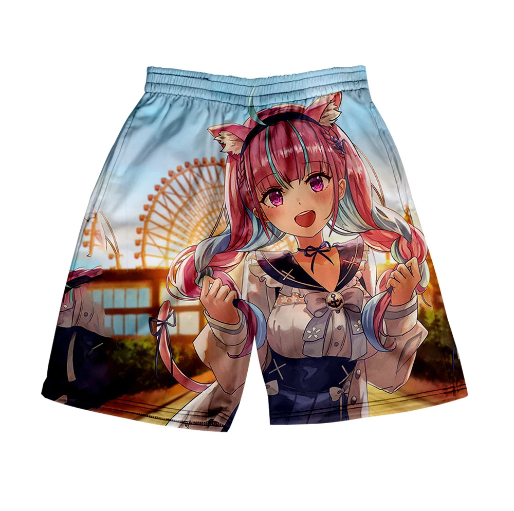HOLOLIVE VTuber minato aqua 3D print Summer Men's Recreational style shorts Harajuku Kawaii Beach Shorts 5