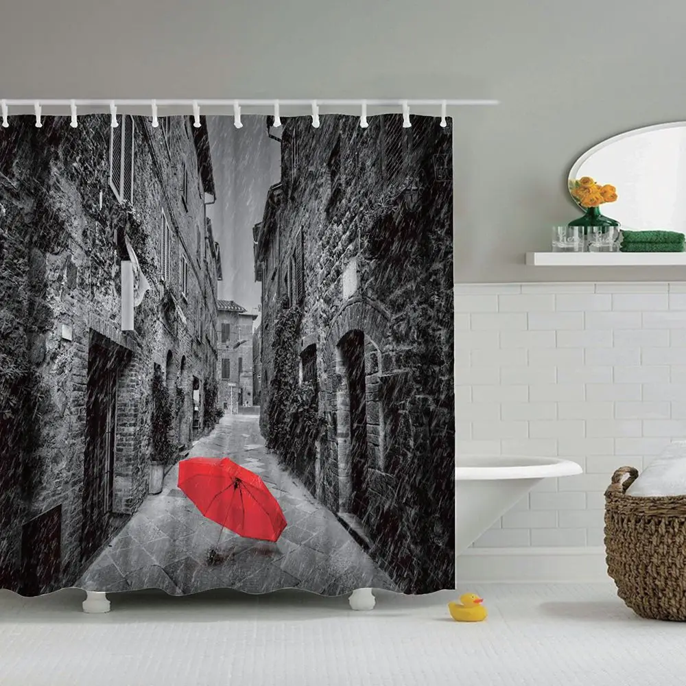 Занавеска для душа Dafield в винтажном стиле романтический французский эйфелевая