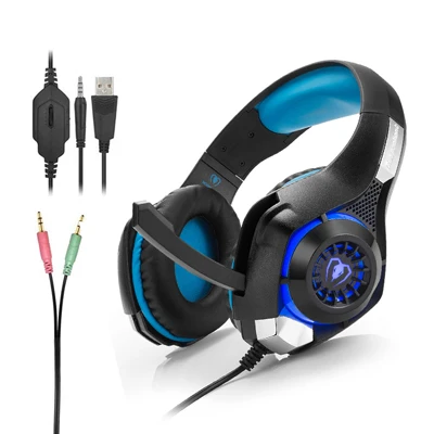 With packaging blue Для Xbox One PS4 playstation 4, iPhone, iPad, ПК, ноутбука микрофон 3,5 мм стерео наушники микрофон порт подходит гарнитура - Цвет: With packaging blue
