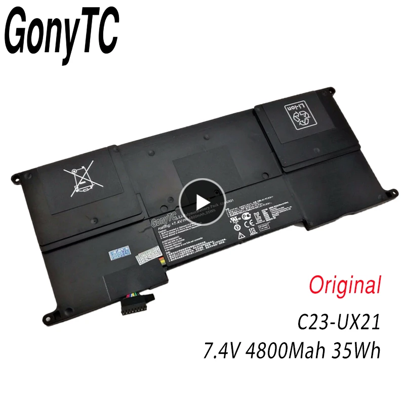 4800mAh 7 4 V C23-UX21 C23UX21 Original Аккумулятор для ноутбука Asus Zenbook UX21 UX21A UX21E серия настоящий