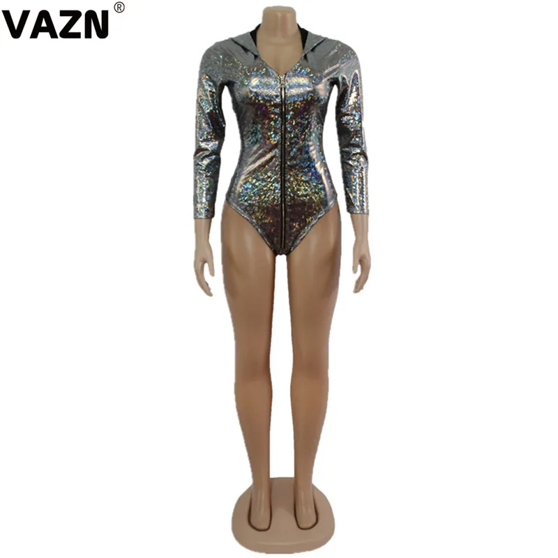 VAZN, новейший стиль, снижение возраста, новинка, модный, с капюшоном, полный рукав, высокая талия, дикий Джокер, женские обтягивающие боди