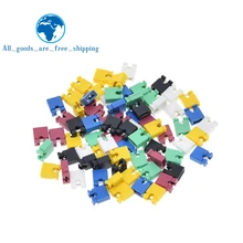 100 шт Шаг перемычки коротковолновой крышки& Заголовки& провода корпуса 2,54 мм шунт черный желтый белый зеленый красный синий