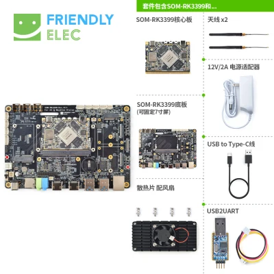 Для(" EDP hd+ 4G Двойная посылка) Дружественный SOM-RK3399 core board двухголовый HDMI в push-stream распознавание лица ai developmen