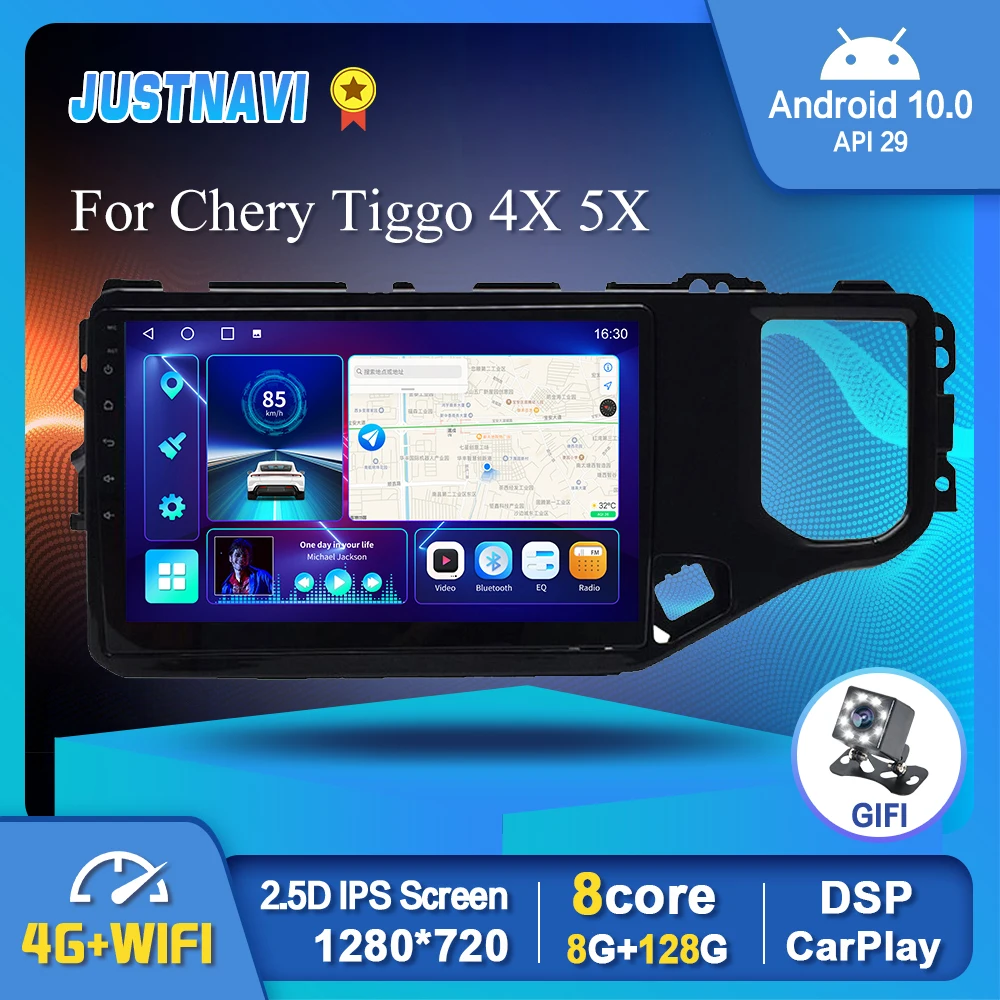 Автомагнитола для Chery Tiggo 4X 5X 10 0 2019 Carplay 6 + 2020 ГБ 128*1280 P DSP 4G Wi-Fi Android 720 | Автомобили и
