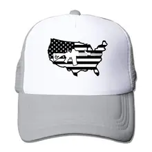 AR 15 США американский флаг унисекс Сетка Регулируемая простая бейсбольная кепка Дальнобойщик Шляпа