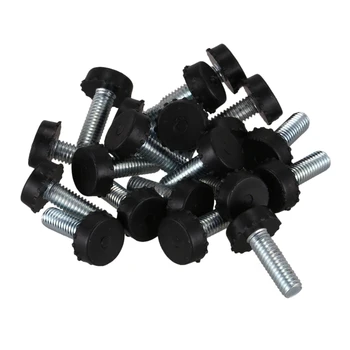 

20pcs Screw On Type Furniture Glide Leveling Foot Adjuster 6x15x15mm