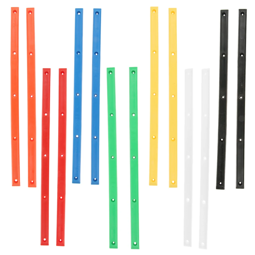 1 Pair Longboard Skateboard Rails Edge Protect With 10 Mounting Screws Outdoor Sports Part Hardware Accessories Rib Strap Belt