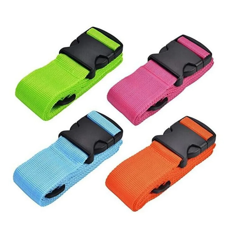 4PCS Baggage Strap Adjustable Suitcase With Buckle Belt Travel Bag With Seat Belt Luggage belt#1c08