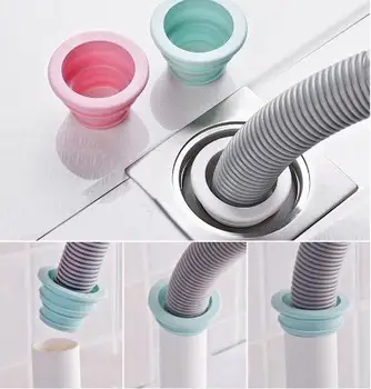 

Random color Sewer Pipe Pest Control Anti-odor Deodorant Silicone Gel Seal Ring Washing Machine Pool Floor Drain Sealing Plug
