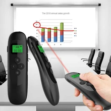 Беспроводная лазерная ручка с откидной крышкой, перезаряжаемый пульт дистанционного управления для презентаций с ЖК-дисплеем 2,4 ГГц, беспроводной USB Точечный пульт дистанционного управления PPT