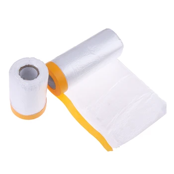 

20M Pre-Taped Masking Film Painting Protection Covering Film Masking Tape Protective Film Hot