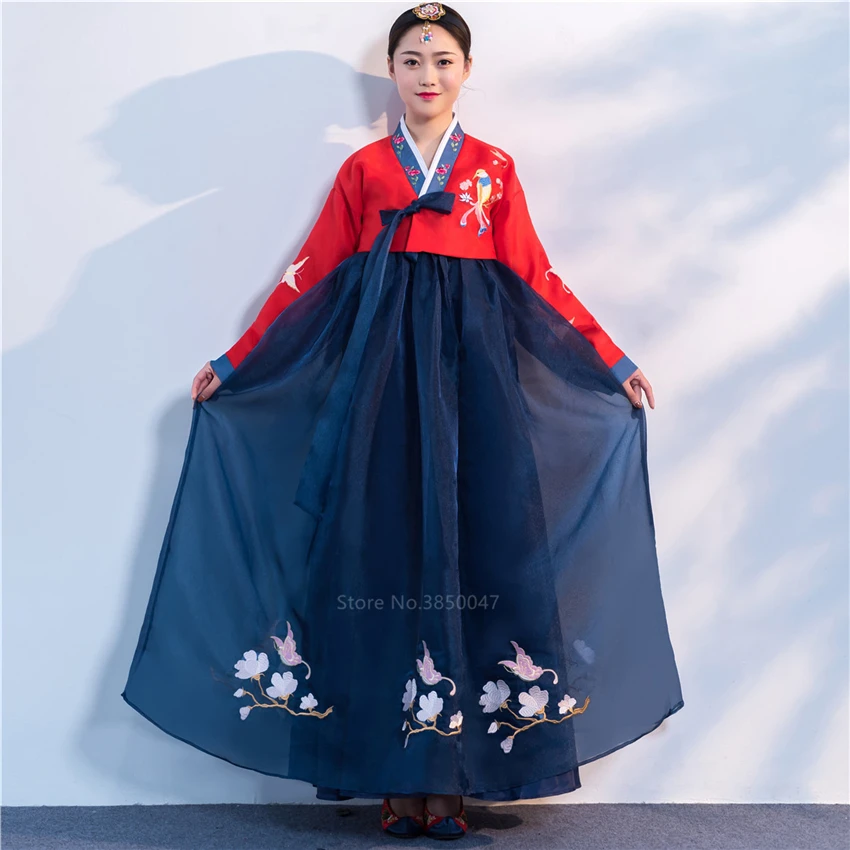 Традиционный Женский традиционный костюм православной Hanbok корейское платье