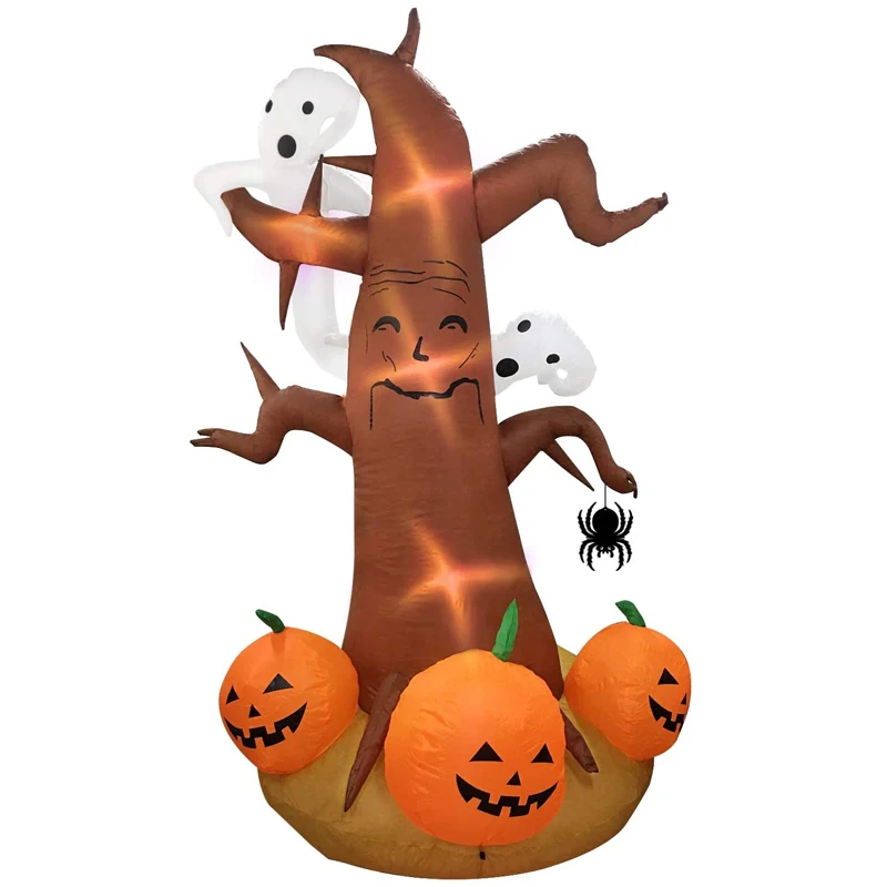 2.4M Haunted Archway Inflatable Dead Tree With Owl Ghost And Pumpkins Halloween Yard Decoration Led Lighted | Игрушки и хобби