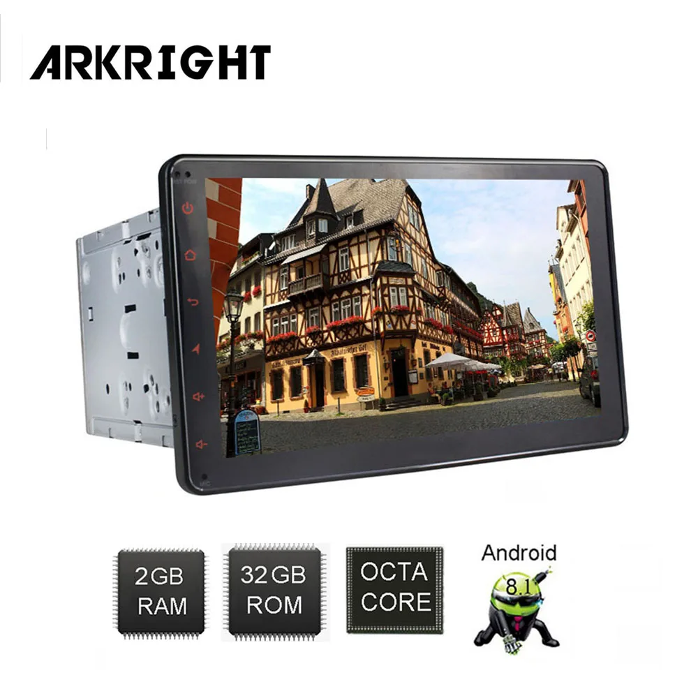 ARKRIGHT " 2din автомобильный радиоприемник gps Android 8,1 автомобильный мультимедийный плеер Восьмиядерный 32 Гб системный блок ips экран с DSP 4G