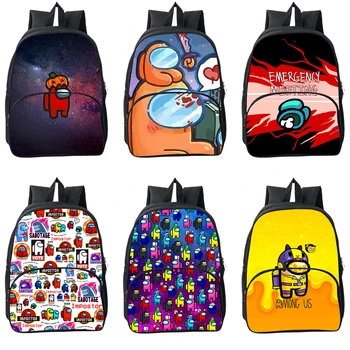 

Sac A Dos Among Us Impostor Bag Schoolbag Backpack Women Single Zipper Bookbag 3D Print Anime Causal Back Pack Women Travel Bags