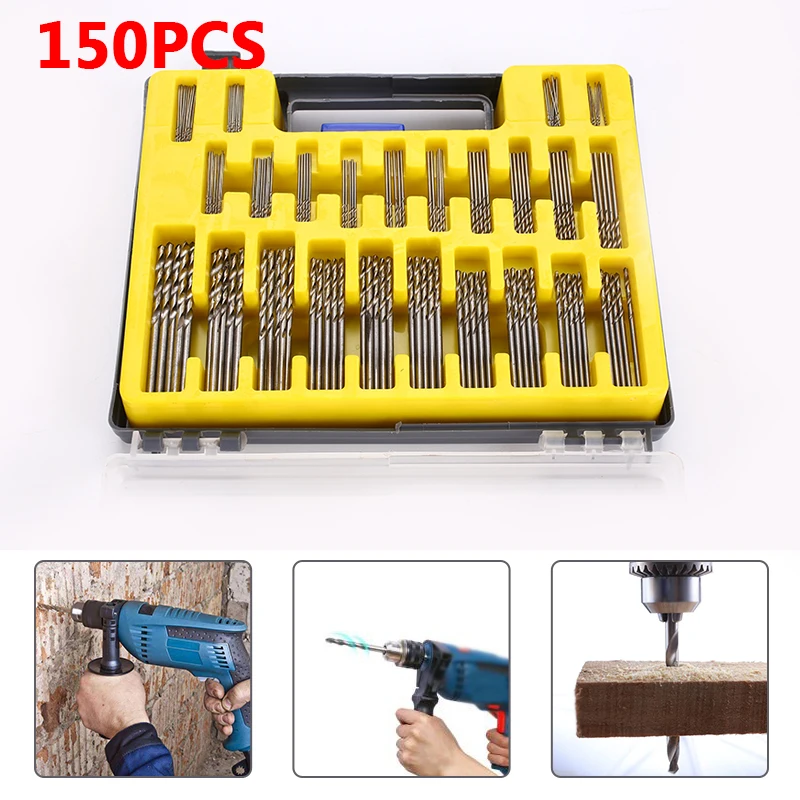 150pcs HSS Tool Parts Electrical Accessories Twist Drill Precision Drill Bit Practical Carpentry Hole Opener Twist Drill Bit 150pcs HSS Tool Parts Electrical Accessories Twist Drill Precision Drill Bit Practical Carpentry Hole Opener Twist Drill Bit