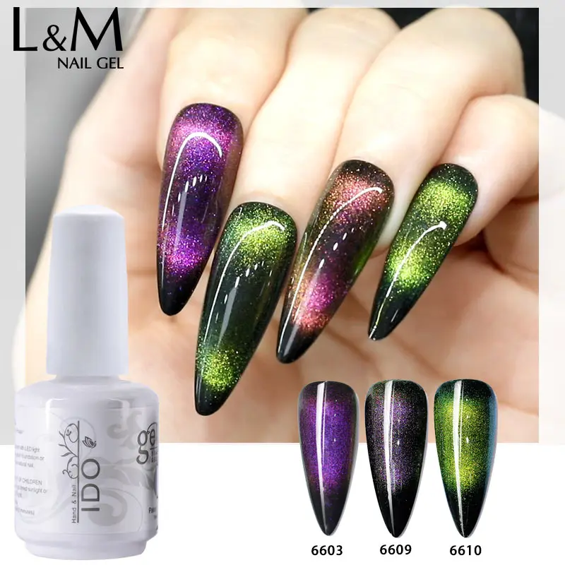 3pcs lot NEW 9D holographic Cat Eye gel IDO UV Gel soak off polish