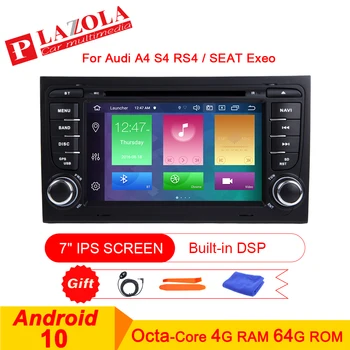 

2Din Android 10 CAR Navi GPS DVD Player For Audi A4 B6 B7 S4 B7 B6 RS4 B7 SEAT Exeo 2002-2008 Automotivo Radio Stereo IPS DSP