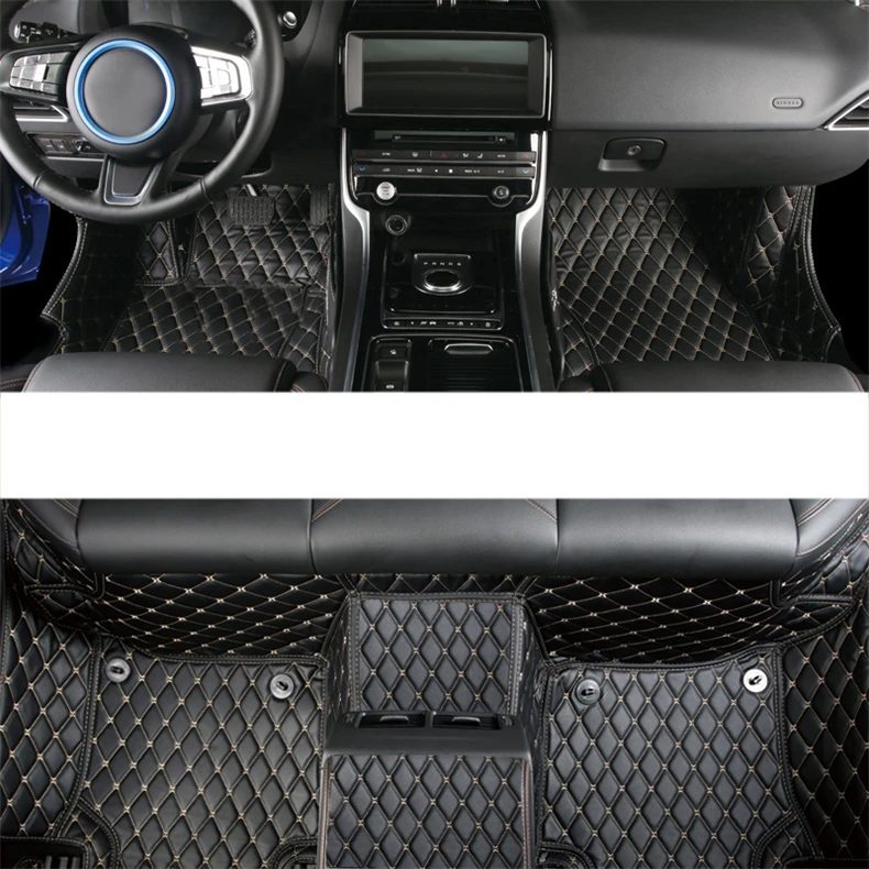 Кожаный Автомобильный Коврик для jaguar XJ X350 X351 2009 2010 2011 ковер f pace аксессуары наклейка для интерьера