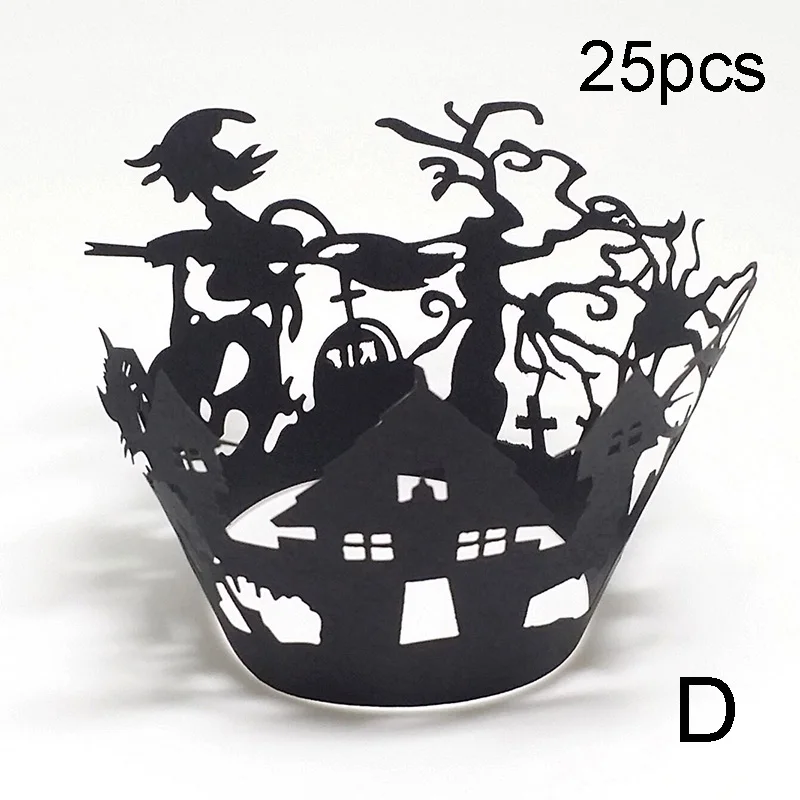 C 25 sets/muffin cake cupcakes modeling eyeliner cake baking cake box party cup box cake tray mold decoration toolsXB 66 - Цвет: C