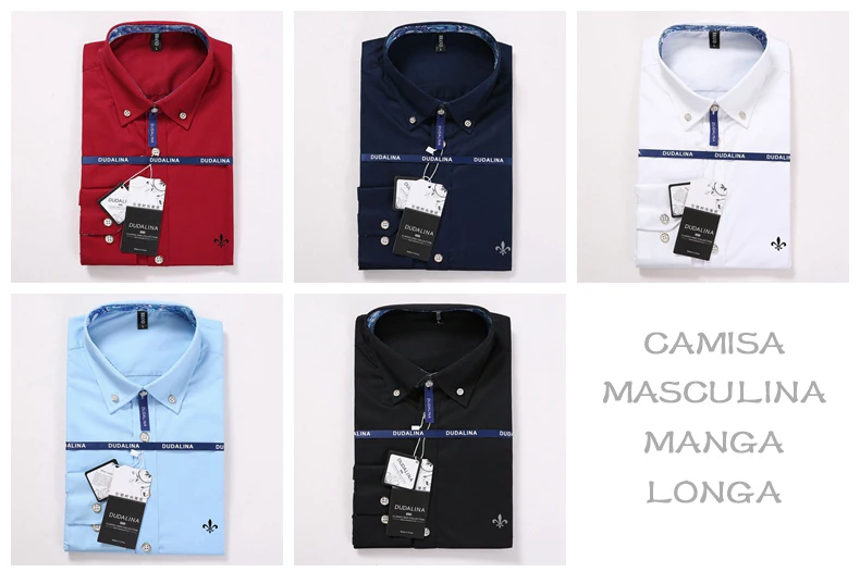 Мода Blusa Camisa Social Masculina Dudalina рубашка с длинными рукавами и принтом Slim Fit Мужская одежда с цветочным принтом Мужская 60% хлопок