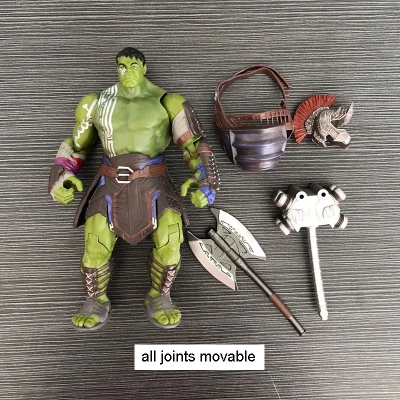 Военный молоток боевой топор Гладиатор Халк фигурка Мстители Тор 3 Ragnarok Броня ПВХ подвижная аниме модель игрушки 36 см подарок бесплатно