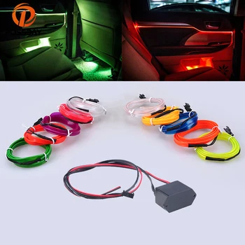 

POSSBAY 4m Car Neon Light LED Decorative Atmosphere Cold Light Lamp Strip With Transformer White/Ice Blue/Red/Orange/Purple