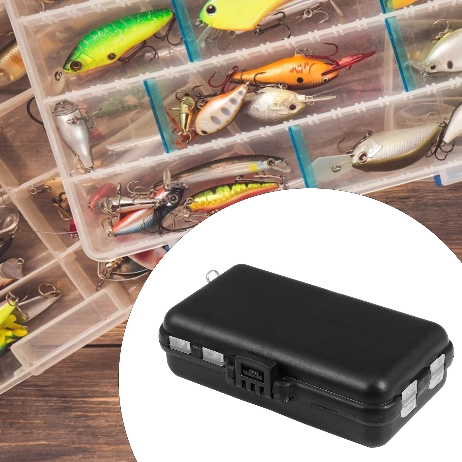2 Pcs Fishing Lure Box Portable Fishing Tackle Container Fishing Lure