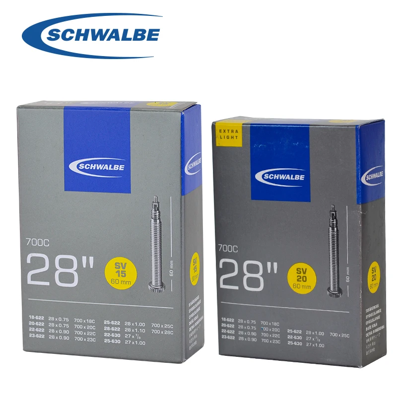 Schwalbe-自転車インナータイヤ700c,28インチ,sv/avバルブ