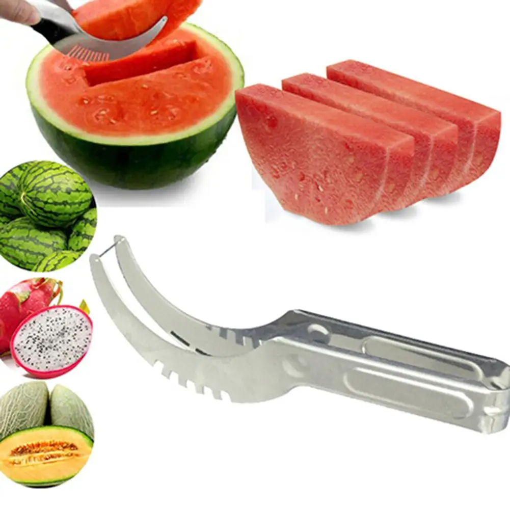 

Stainless Steel Watermelon Cantaloupe Slicer Cutter Server Corer Scoop Utensil