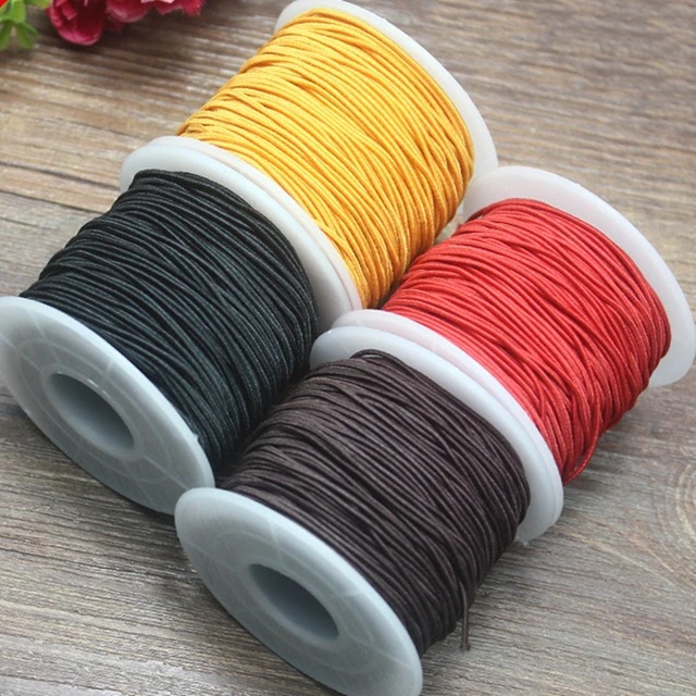 10 Meters FLAT Korean Waxed Cord Craft Lace String Thread 4mm