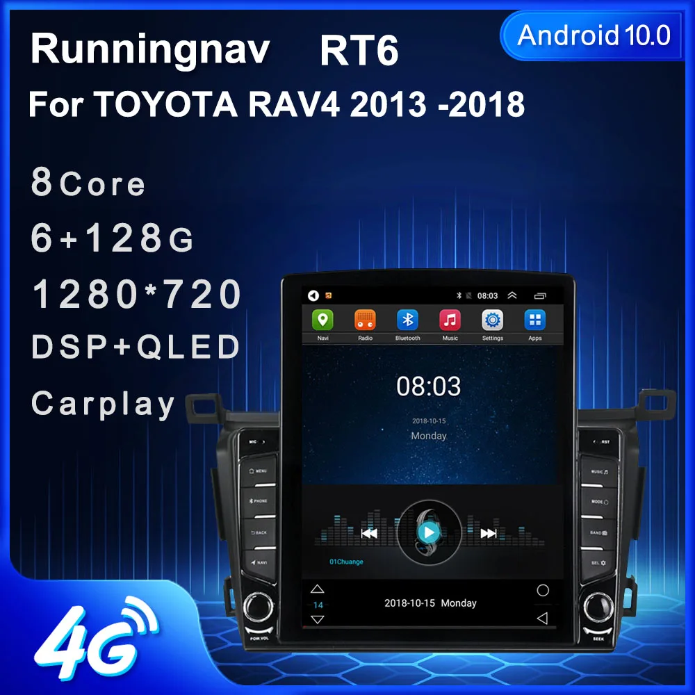 Автомобильный радиоприемник 9 7 дюйма Android 10 1 для TOYOTA RAV4 2013 -2018 RAVTesla мультимедийный