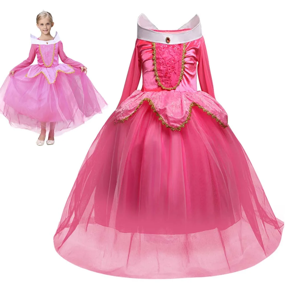 

Halloween Spring and Autumn Aurora Princess Sleeping Beauty Dress Children's Performance Dress