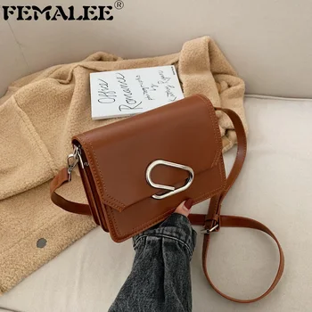 

Winter woman Cross Body bag New Simple Korean Style Handbags One Shoulder Slant Baggage Designer Irregular Vintage Solid Flap